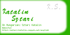katalin sztari business card